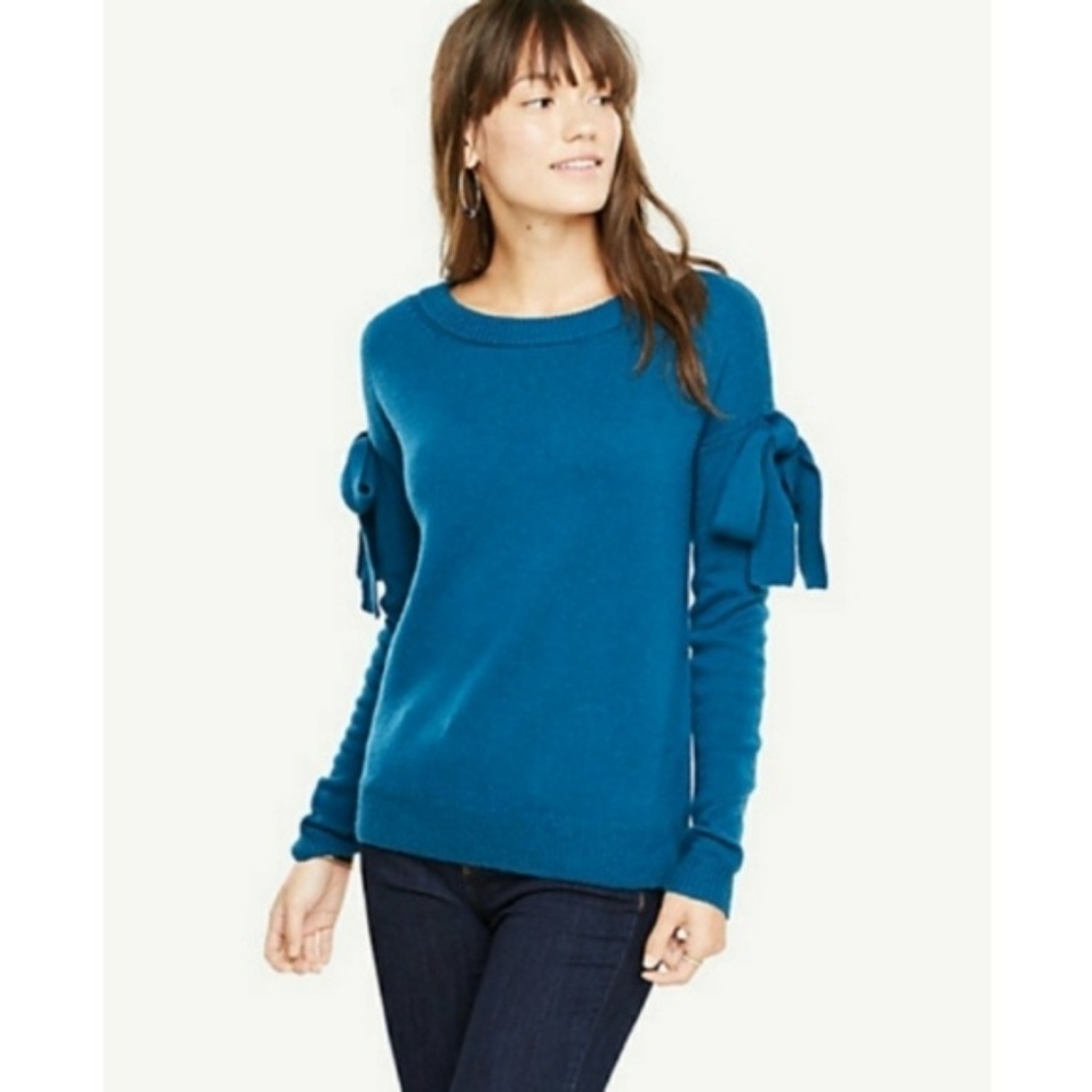 Ann Taylor Bow Sleeve Sweater